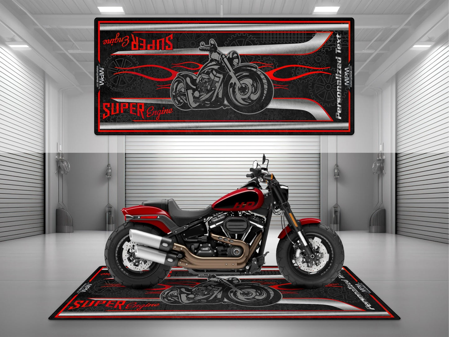 MPM Motorcycle Mat for American Motorcycles - U1203 - Howling Moto