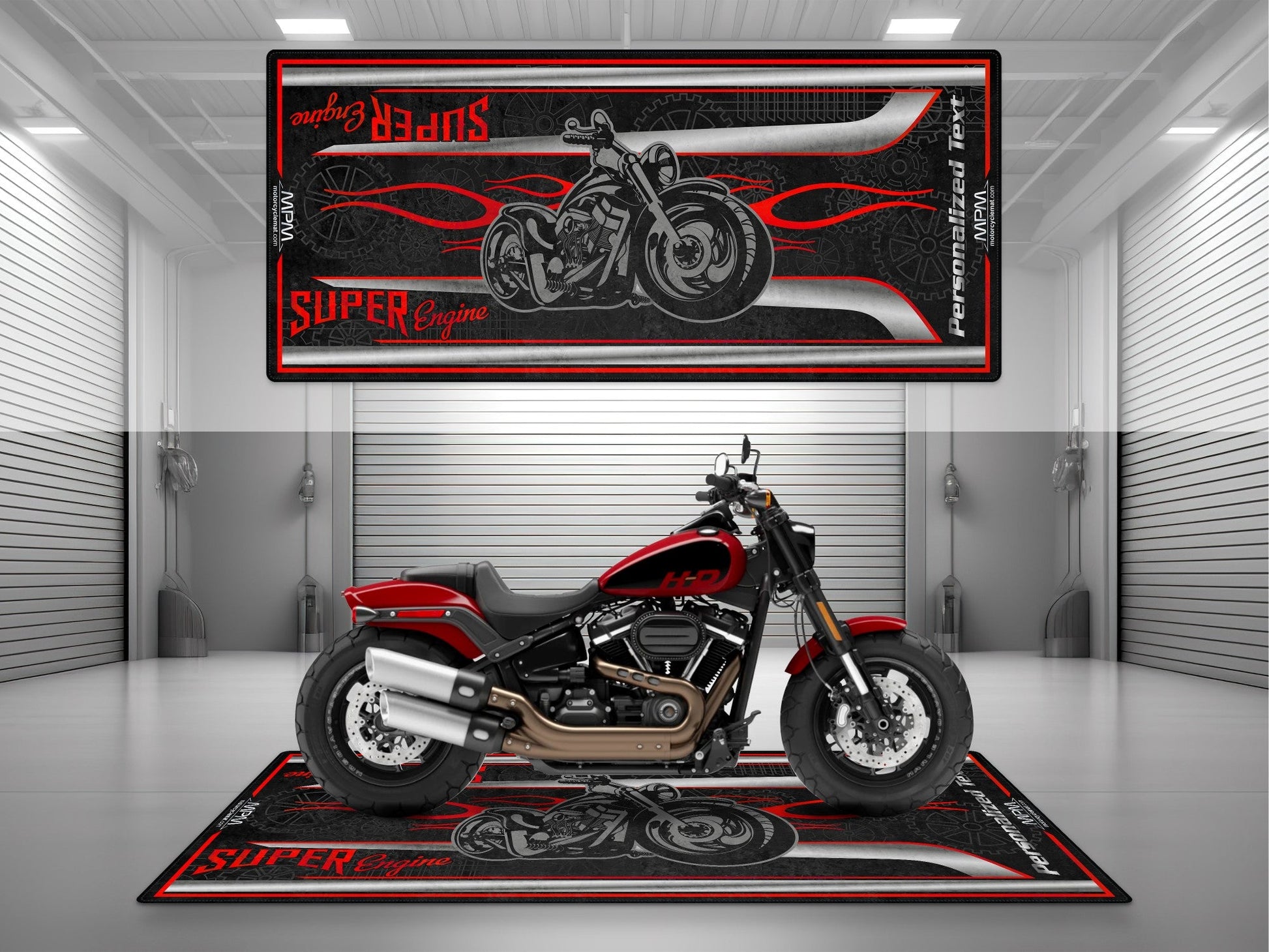 MPM Motorcycle Mat for American Motorcycles - U1203 - Howling Moto
