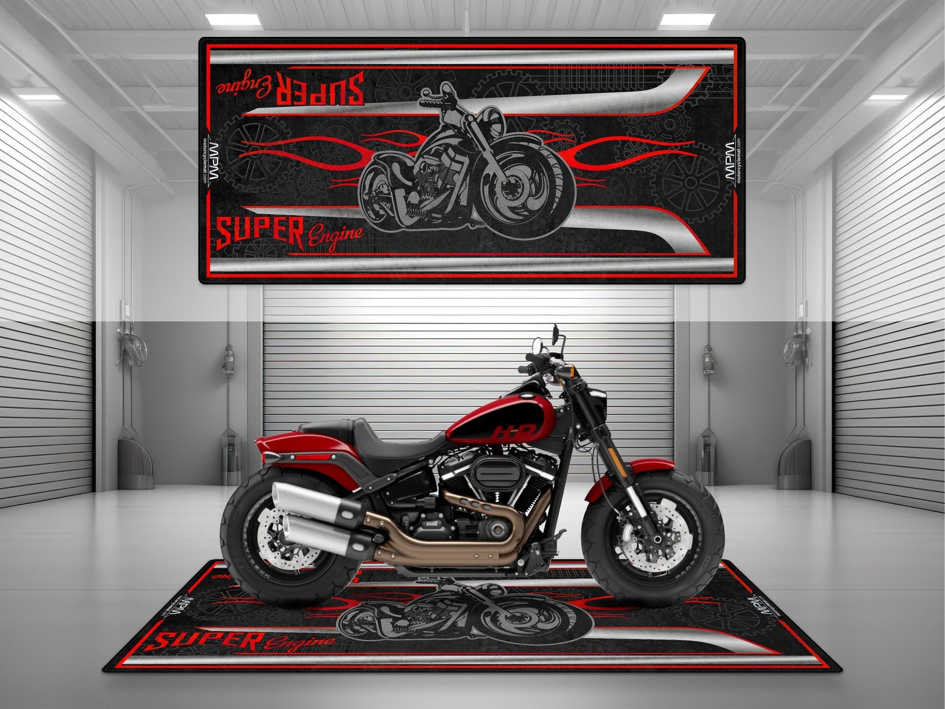 MPM Motorcycle Mat for American Motorcycles - U1203 - Howling Moto