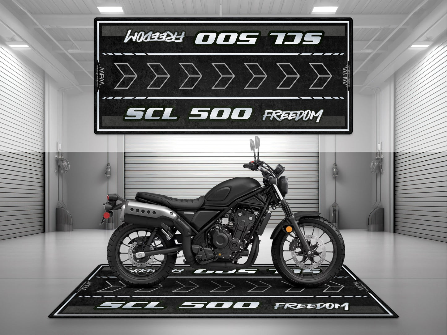 Designed Pit Mat for Honda SCL500 Motorcycle - MM7448 - Howling Moto