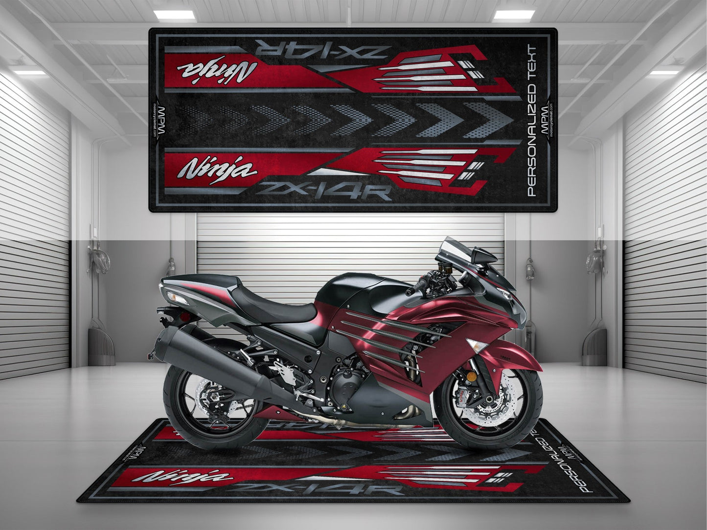 MPM Motorcycle Mat for Kawasaki Ninja ZX-14R - MM7403 - Howling Moto