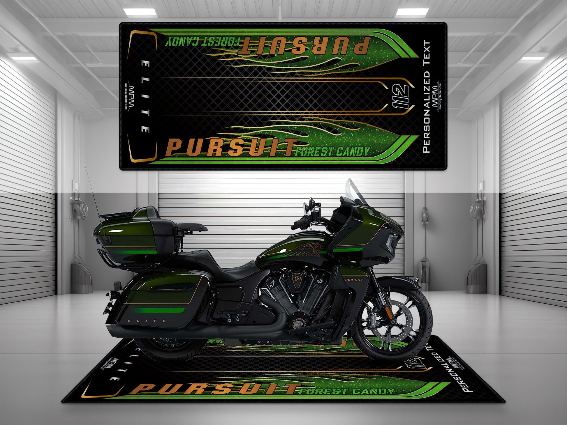 MPM Motorcycle Mat for Indian Pursuit Elite - U305 - Howling Moto