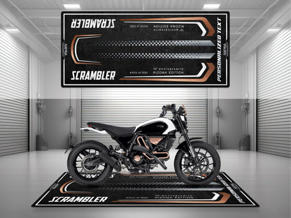 MPM Motorcycle Mat for Scrambler 10th Anniversary Rizoma Edition - MM4207 - Howling Moto