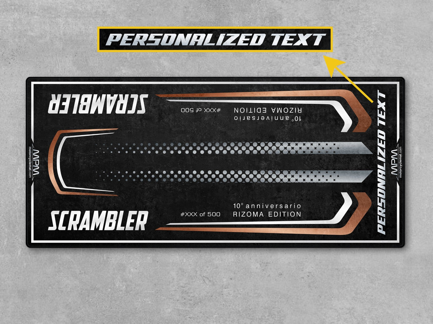 MPM Motorcycle Mat for Scrambler 10th Anniversary Rizoma Edition - MM4207 - Howling Moto