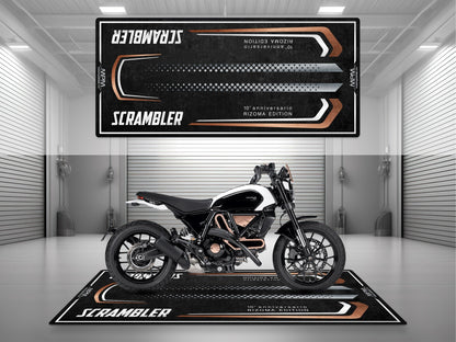 MPM Motorcycle Mat for Scrambler 10th Anniversary Rizoma Edition - MM4207 - Howling Moto