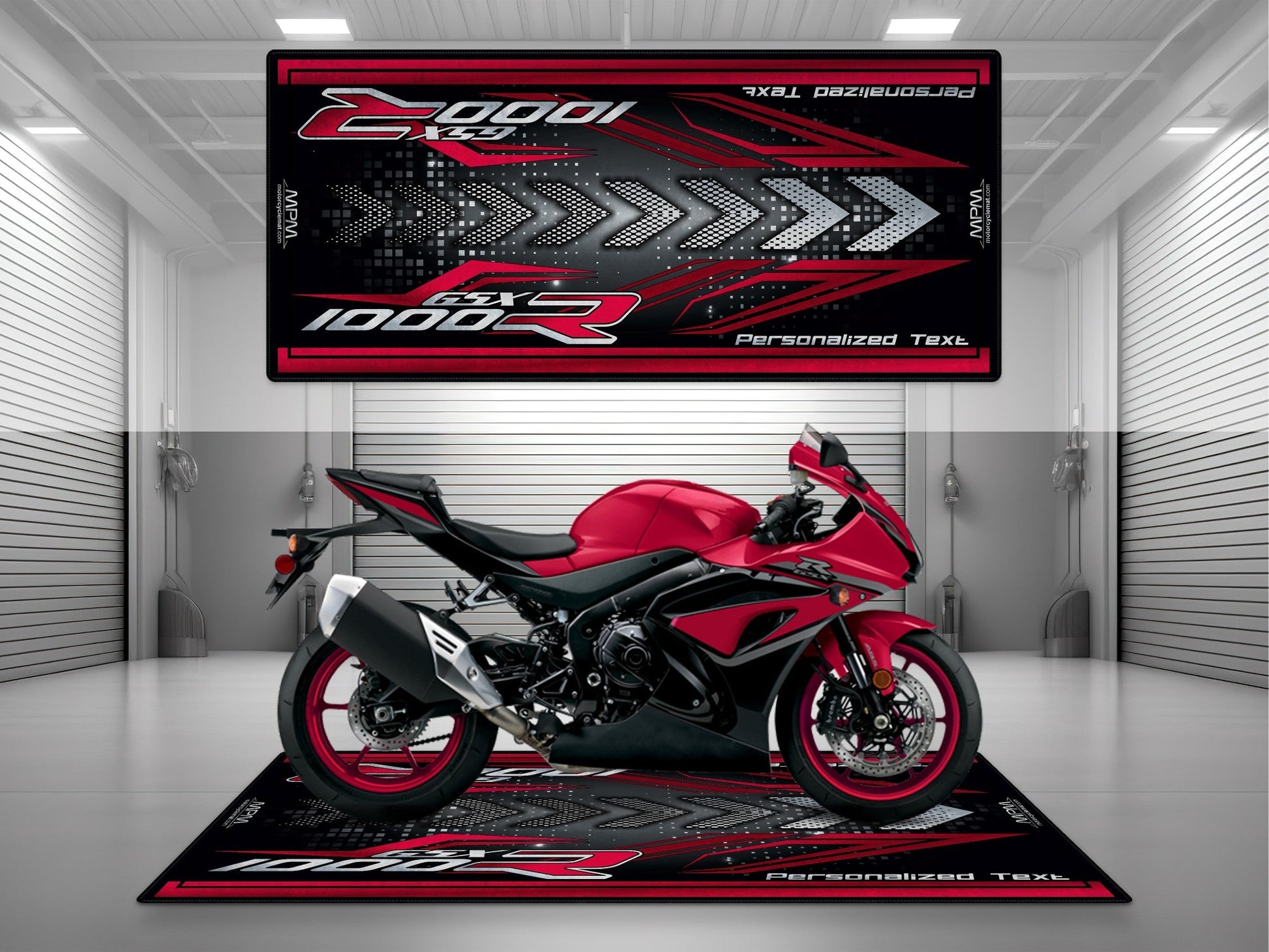 MPM Motorcycle Mat for 2025 Suzuki GSX-R1000 - U103 - Howling Moto