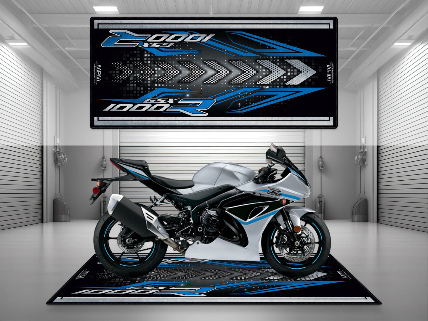 MPM Motorcycle Mat for 2025 Suzuki GSX-R1000 - U103 - Howling Moto