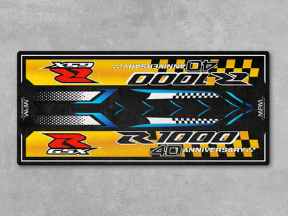 MPM Motorcycle Mat for Suzuki GSX-R1000 40th Anniversary - U102 - Howling Moto