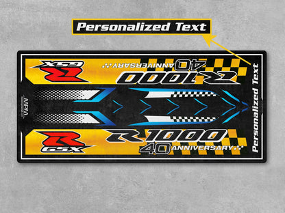MPM Motorcycle Mat for Suzuki GSX-R1000 40th Anniversary - U102 - Howling Moto