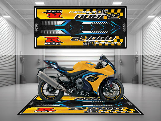 MPM Motorcycle Mat for Suzuki GSX-R1000 40th Anniversary - U102 - Howling Moto
