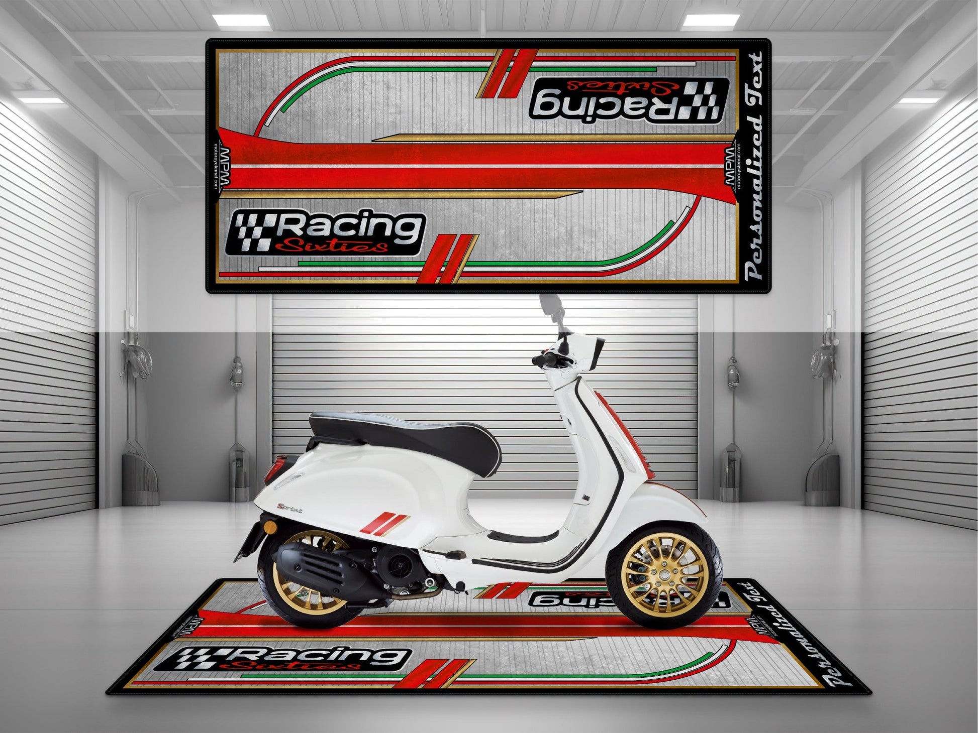 MPM Motorcycle Mat for Vespa Racing Sixties - U1103 - Howling Moto