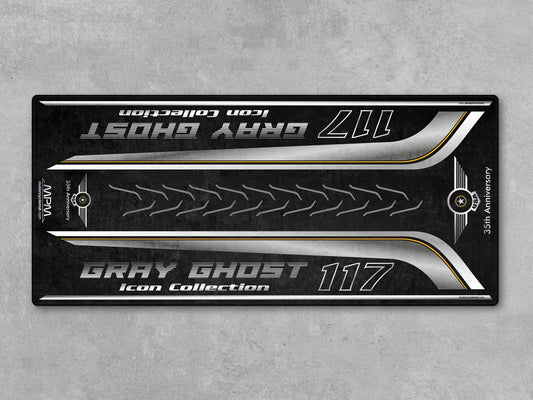 MPM Motorcycle Mat for Cruiser Motorcycle "Gray Ghost Icon Collection 35th Anniversary" - MM4210 - Howling Moto