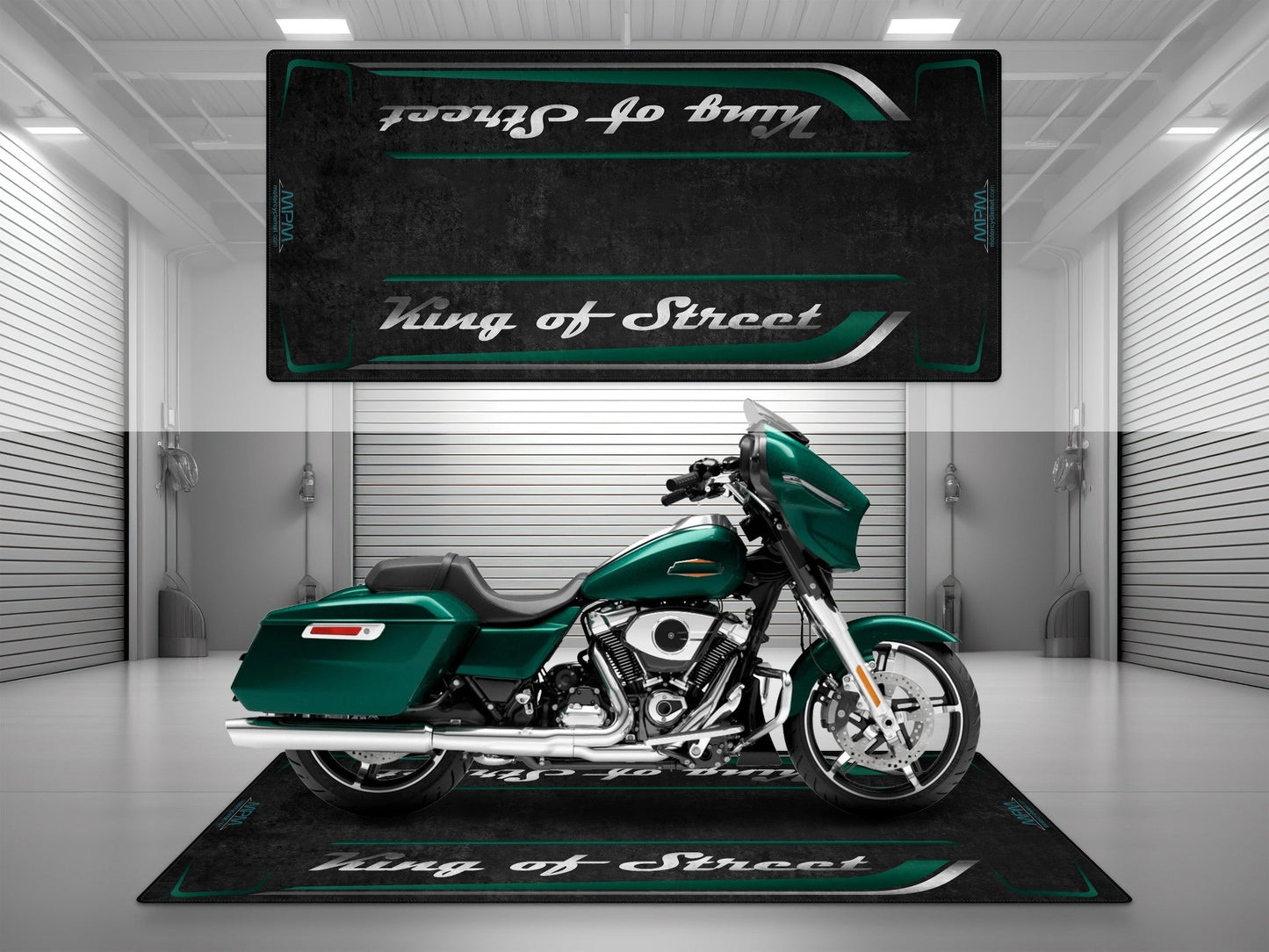 MPM Motorcycle Mat for Cruiser Motorcycle "King of Street" - MM7343 - Howling Moto