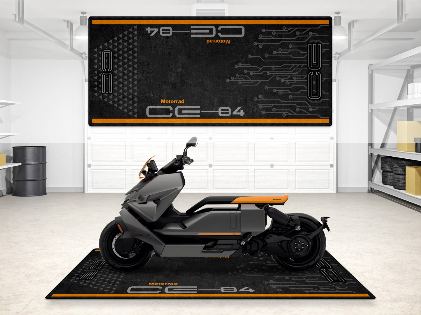 Designed Pit Mat for BMW CE04 Motorcycle - MM7298 - Howling Moto