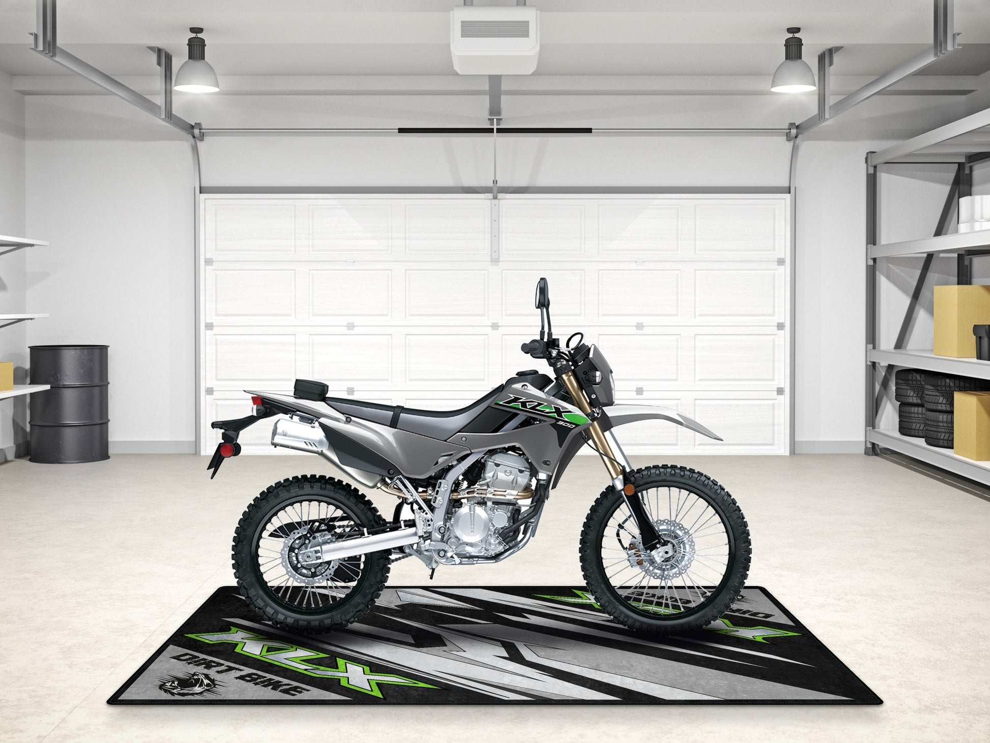 Designed Pit Mat for Kawasaki KLX Motorcycle - MM7432 - Howling Moto