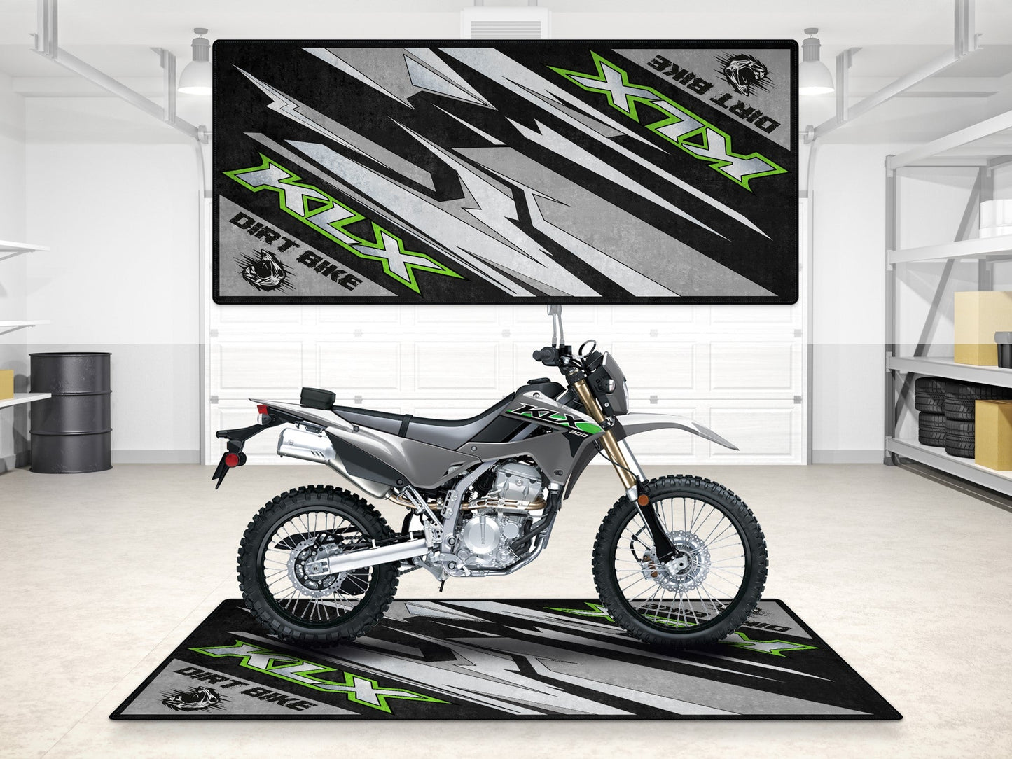 MPM Motorcycle Mat for Kawasaki KLX - MM7432 - Howling Moto