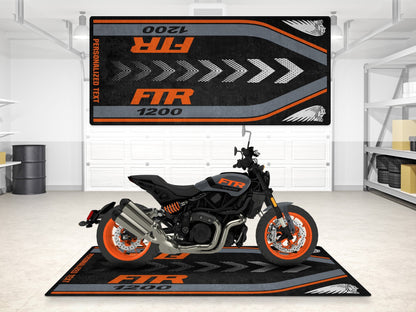 Designed Pit Mat for Indian FTR 1200 Motorcycle - MM7315 - Howling Moto