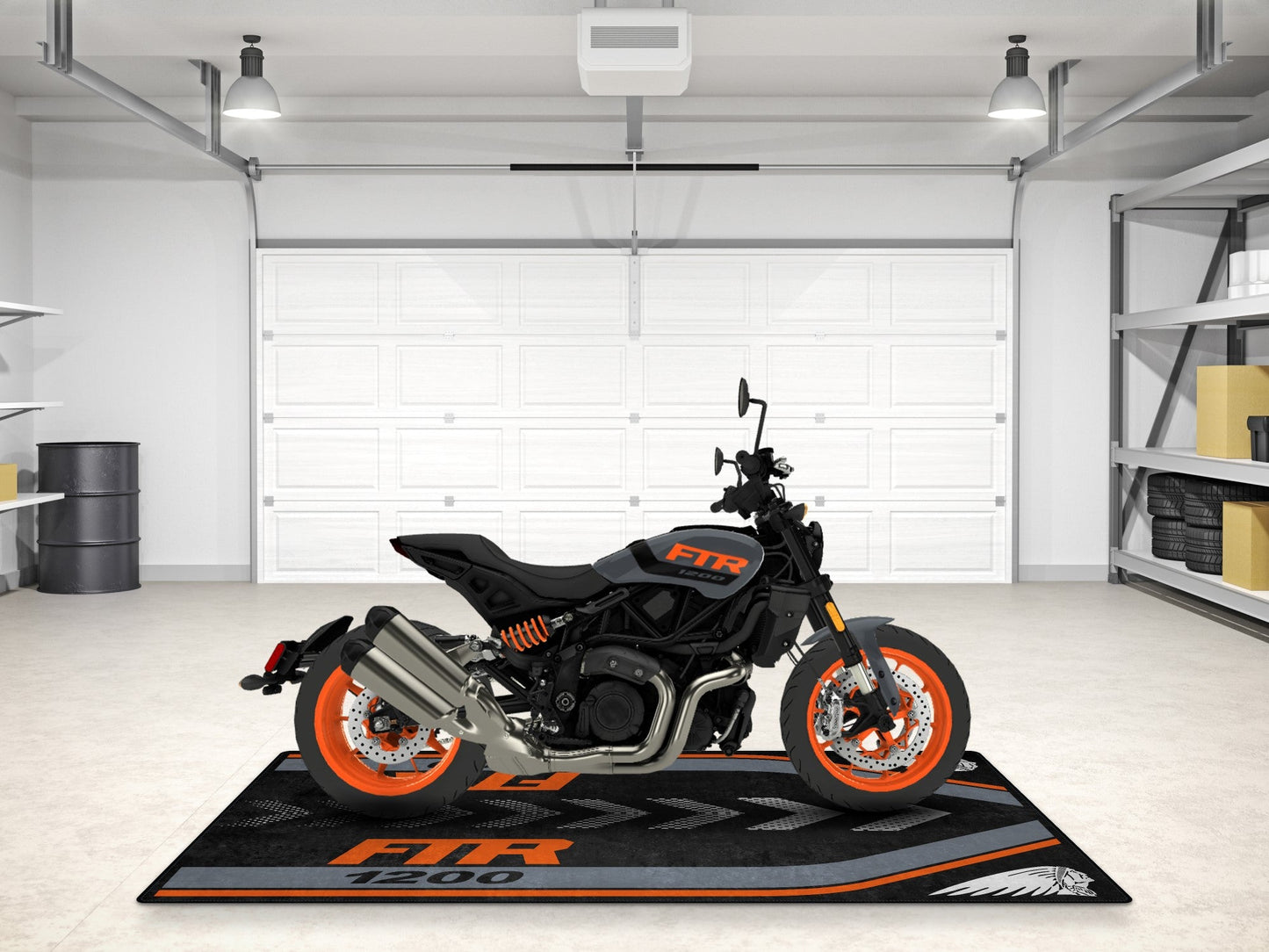 Designed Pit Mat for Indian FTR 1200 Motorcycle - MM7315 - Howling Moto