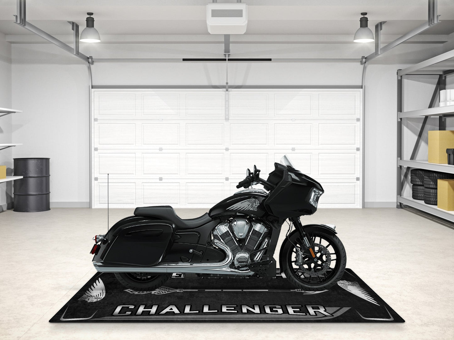 Designed Pit Mat for Indian Challenger Motorcycle - MM7331 - Howling Moto
