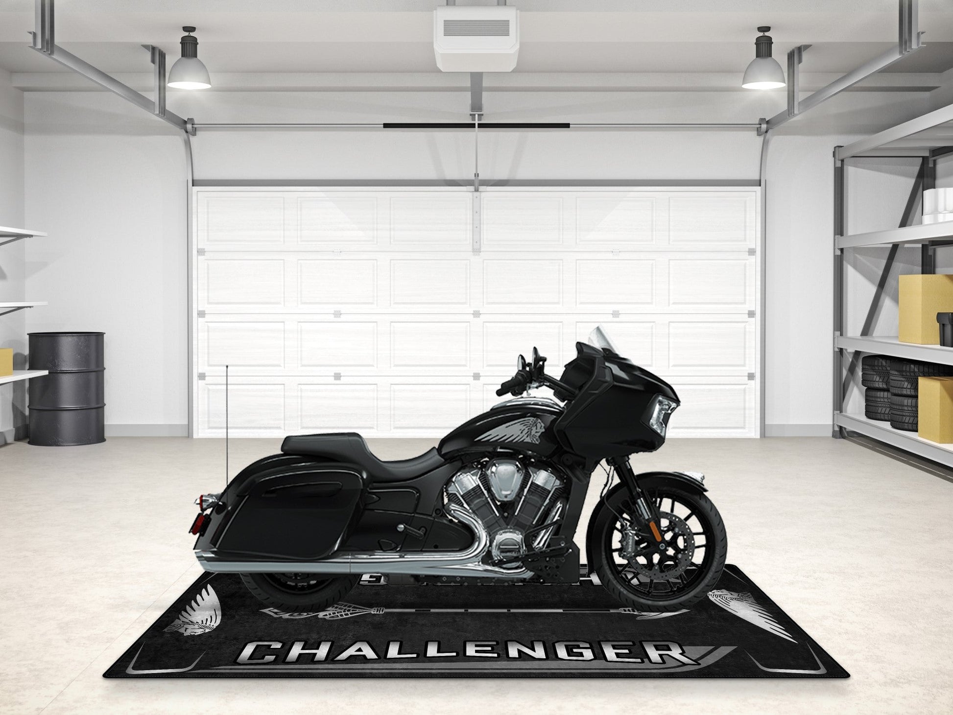 Designed Pit Mat for Indian Challenger Motorcycle - MM7331 - Howling Moto