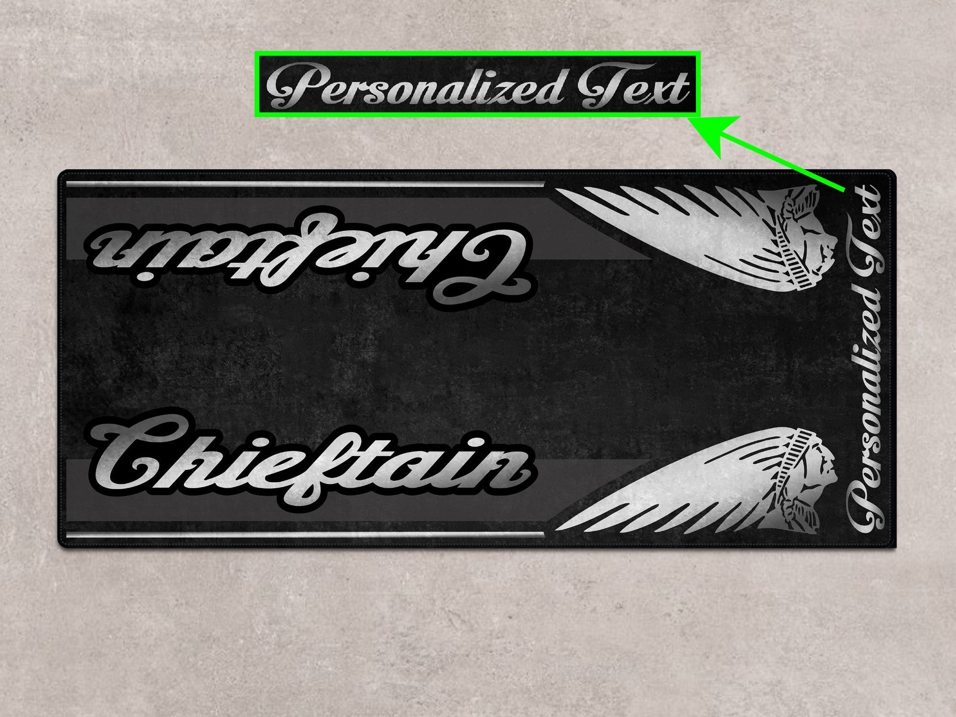 Designed Pit Mat for Indian Chieftain Motorcycle - MM7327 - Howling Moto