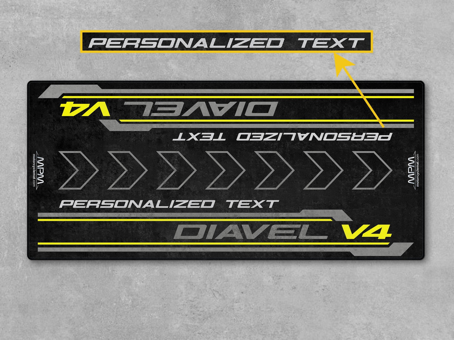 Designed Pit Mat for Ducati Diavel V4 Motorcycle - MM7170 - Howling Moto