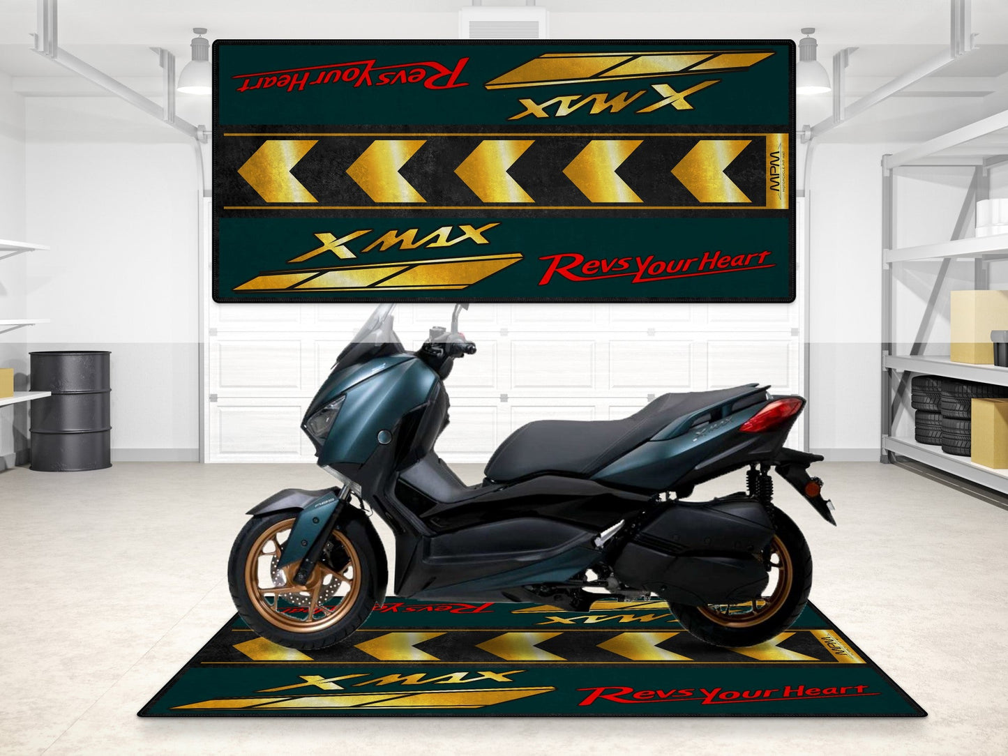 Designed Pit Mat for Yamaha Xmax Motorcycle - MM7124 - Howling Moto