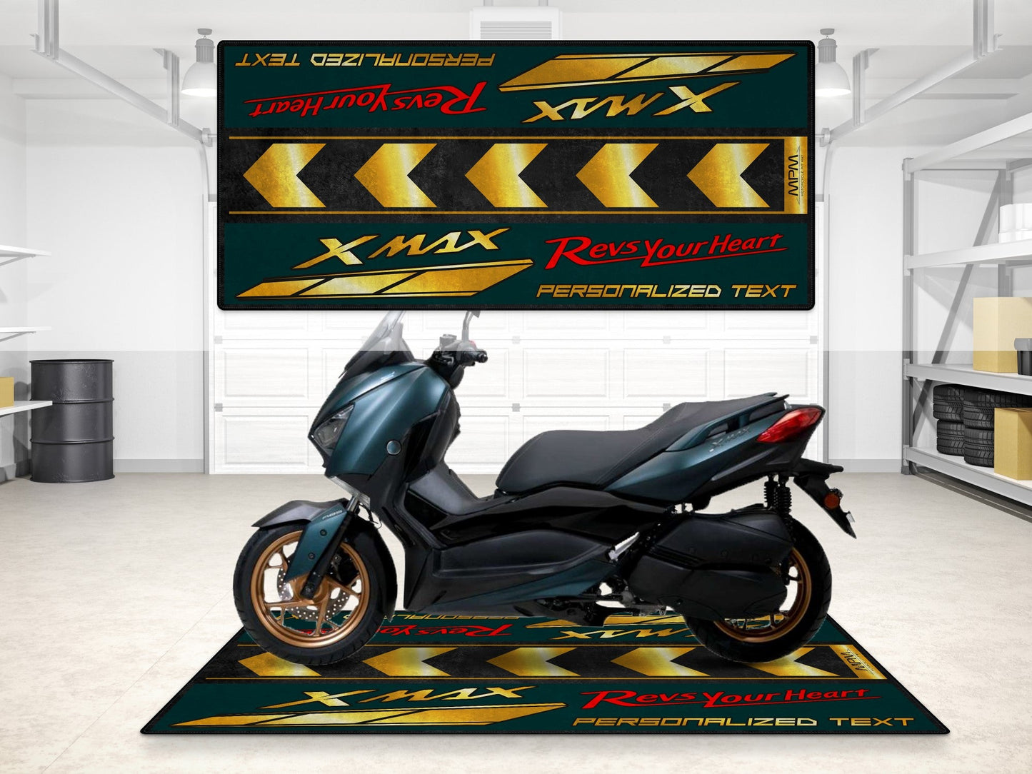 Designed Pit Mat for Yamaha Xmax Motorcycle - MM7124 - Howling Moto