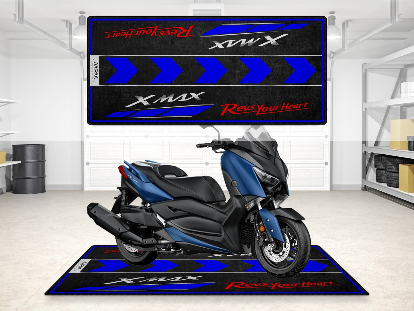 Designed Pit Mat for Yamaha Xmax Motorcycle - MM7124 - Howling Moto