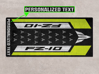 Designed Pit Mat for Yamaha FZ-10 Yellow & Black Motorcycle - MM7256 - Howling Moto