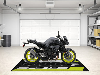 Designed Pit Mat for Yamaha FZ-10 Yellow & Black Motorcycle - MM7256 - Howling Moto