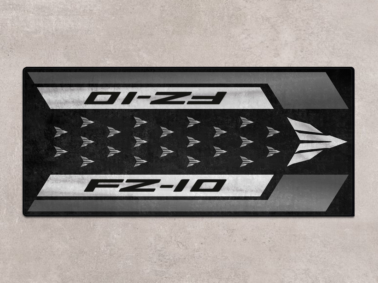Designed Pit Mat for Yamaha FZ-10 Yellow & Black Motorcycle - MM7256 - Howling Moto