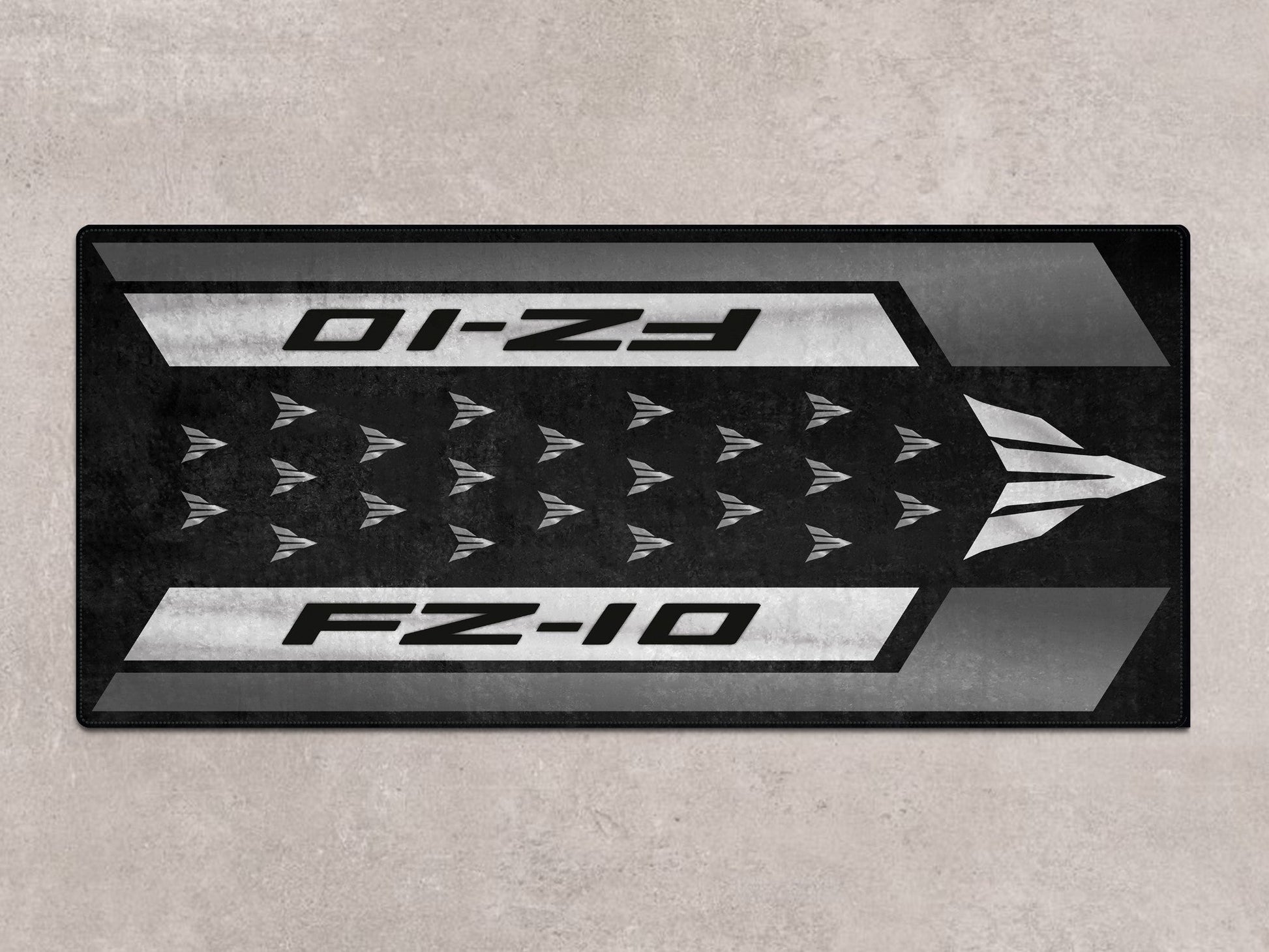 Designed Pit Mat for Yamaha FZ-10 Yellow & Black Motorcycle - MM7256 - Howling Moto