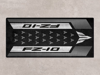 Designed Pit Mat for Yamaha FZ-10 Yellow & Black Motorcycle - MM7256 - Howling Moto