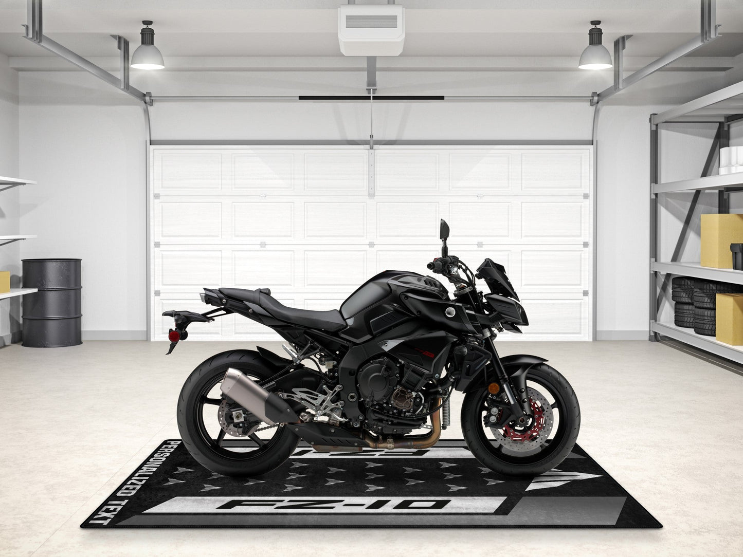 Designed Pit Mat for Yamaha FZ-10 Yellow & Black Motorcycle - MM7256 - Howling Moto