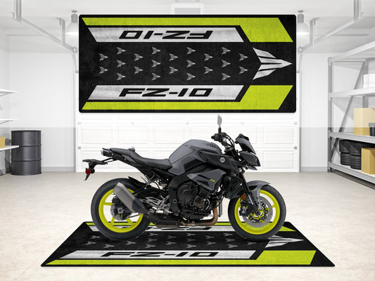 MPM Motorcycle Mat for Yamaha FZ-10 Yellow & Black - MM7256 - Howling Moto