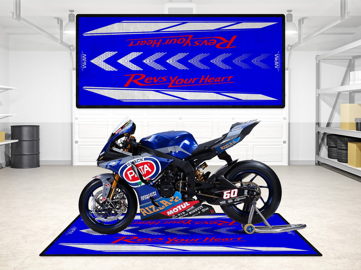 MPM Motorcycle Mat for Yamaha - MM7108 - Howling Moto