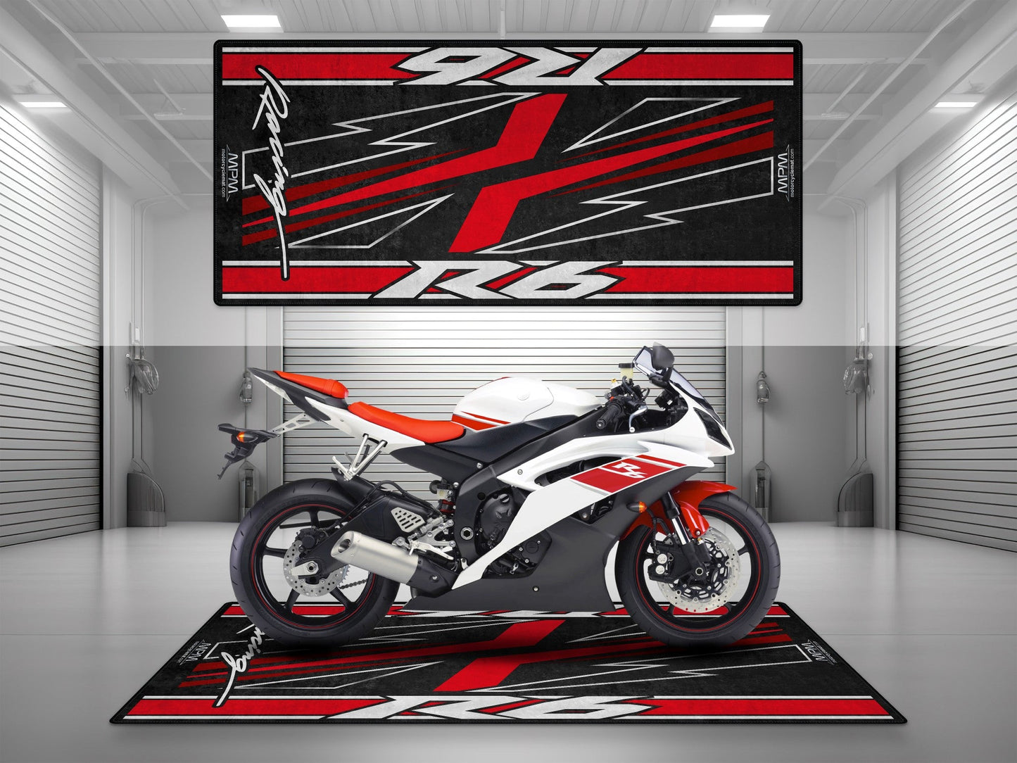 Designed Pit Mat for Yamaha R6 Motorcycle - MM7255 - Howling Moto