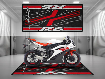 Designed Pit Mat for Yamaha R6 Motorcycle - MM7255 - Howling Moto