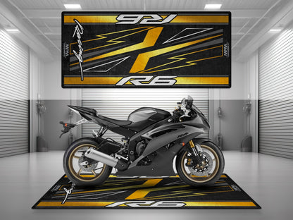 Designed Pit Mat for Yamaha R6 Motorcycle - MM7255 - Howling Moto