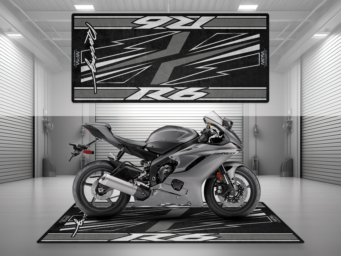 Designed Pit Mat for Yamaha R6 Motorcycle - MM7255 - Howling Moto