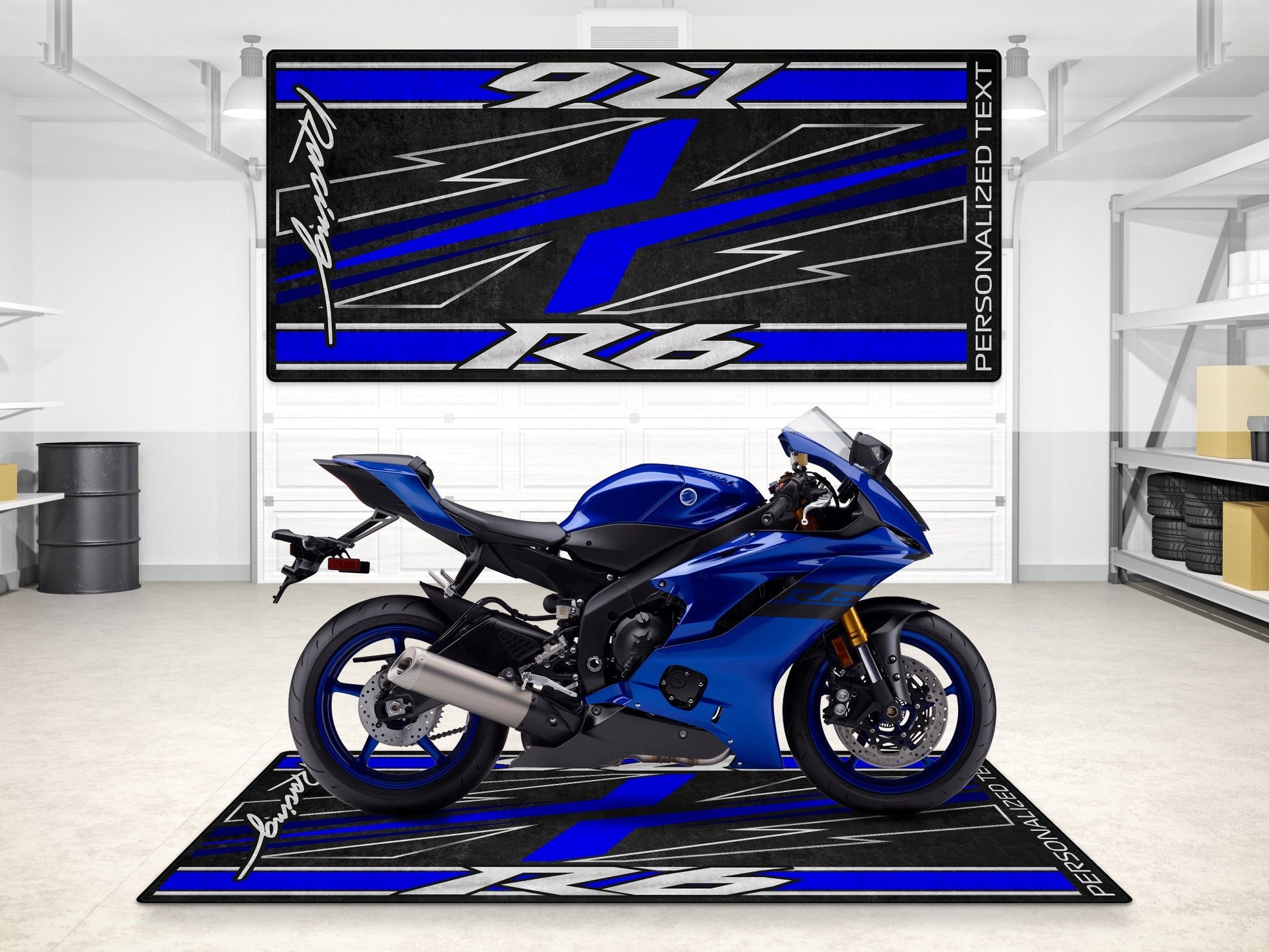 Designed Pit Mat for Yamaha R6 Motorcycle - MM7255 - Howling Moto
