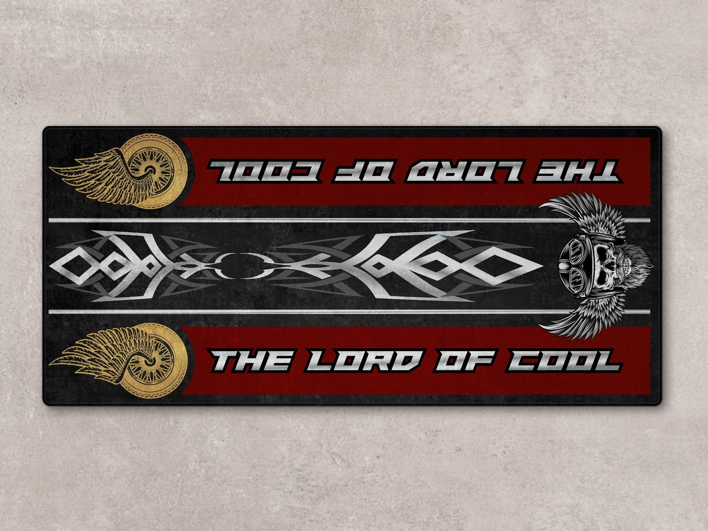Motorcycle Mat For Cruiser Motorcycle "The Lord of Cool" - MM7308 - Howling Moto