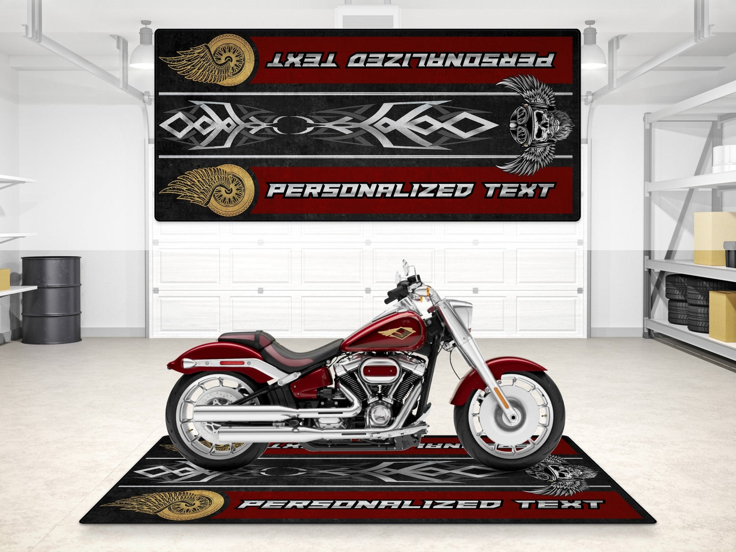 Motorcycle Mat For Cruiser Motorcycle "The Lord of Cool" - MM7308 - Howling Moto