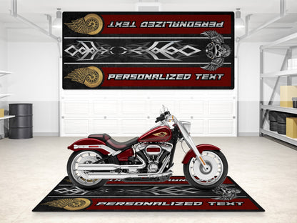 Motorcycle Mat For Cruiser Motorcycle "The Lord of Cool" - MM7308 - Howling Moto