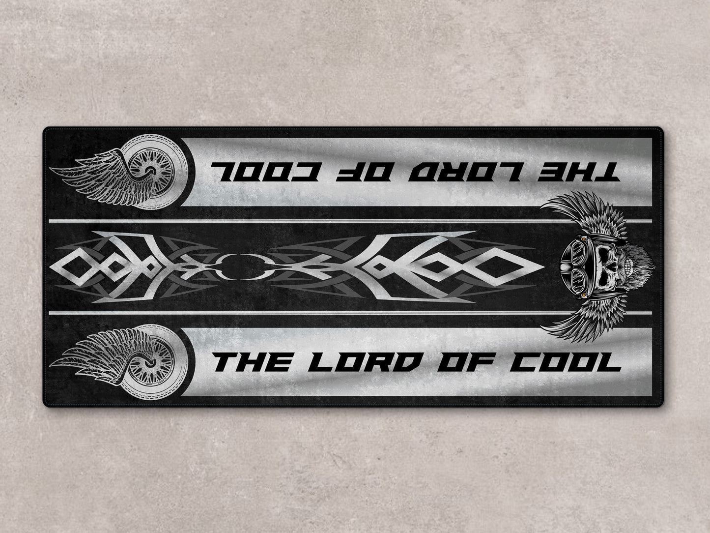 Motorcycle Mat For Cruiser Motorcycle "The Lord of Cool" - MM7308 - Howling Moto