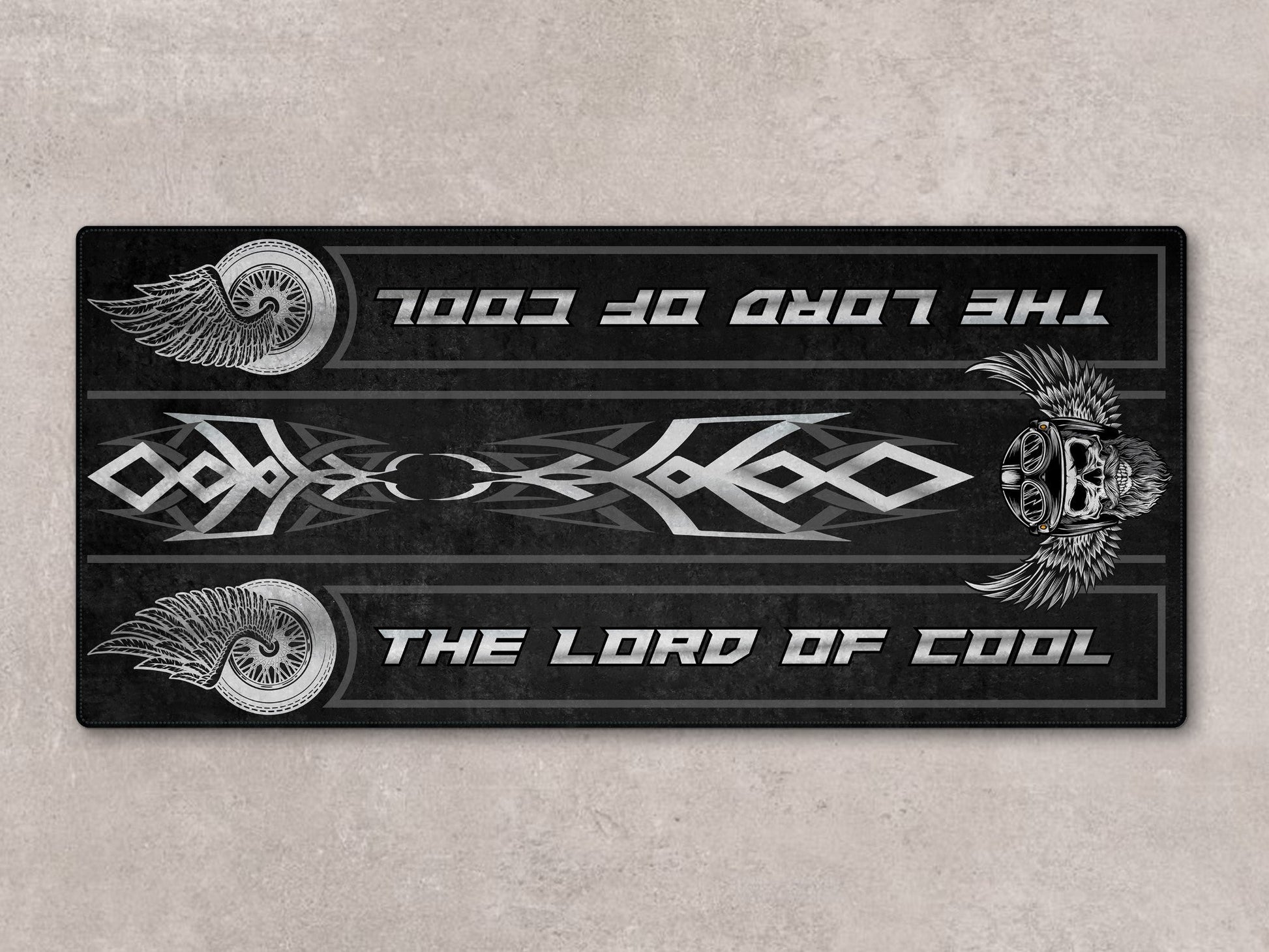 Motorcycle Mat For Cruiser Motorcycle "The Lord of Cool" - MM7308 - Howling Moto