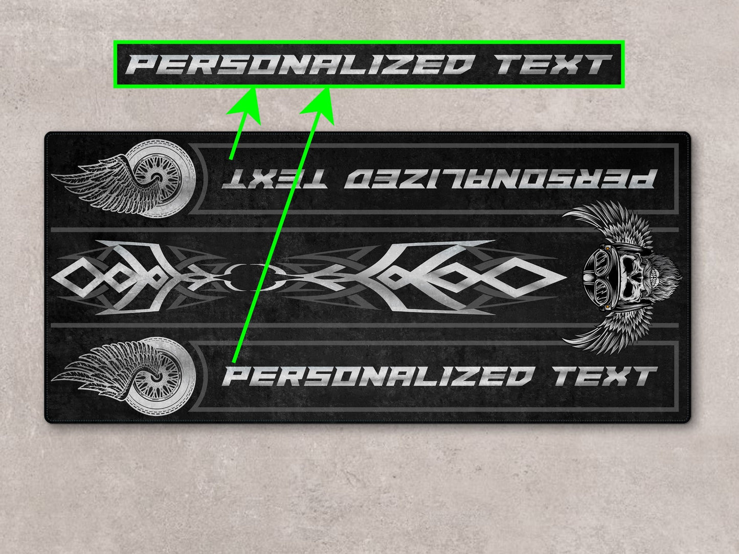 Motorcycle Mat For Cruiser Motorcycle "The Lord of Cool" - MM7308 - Howling Moto