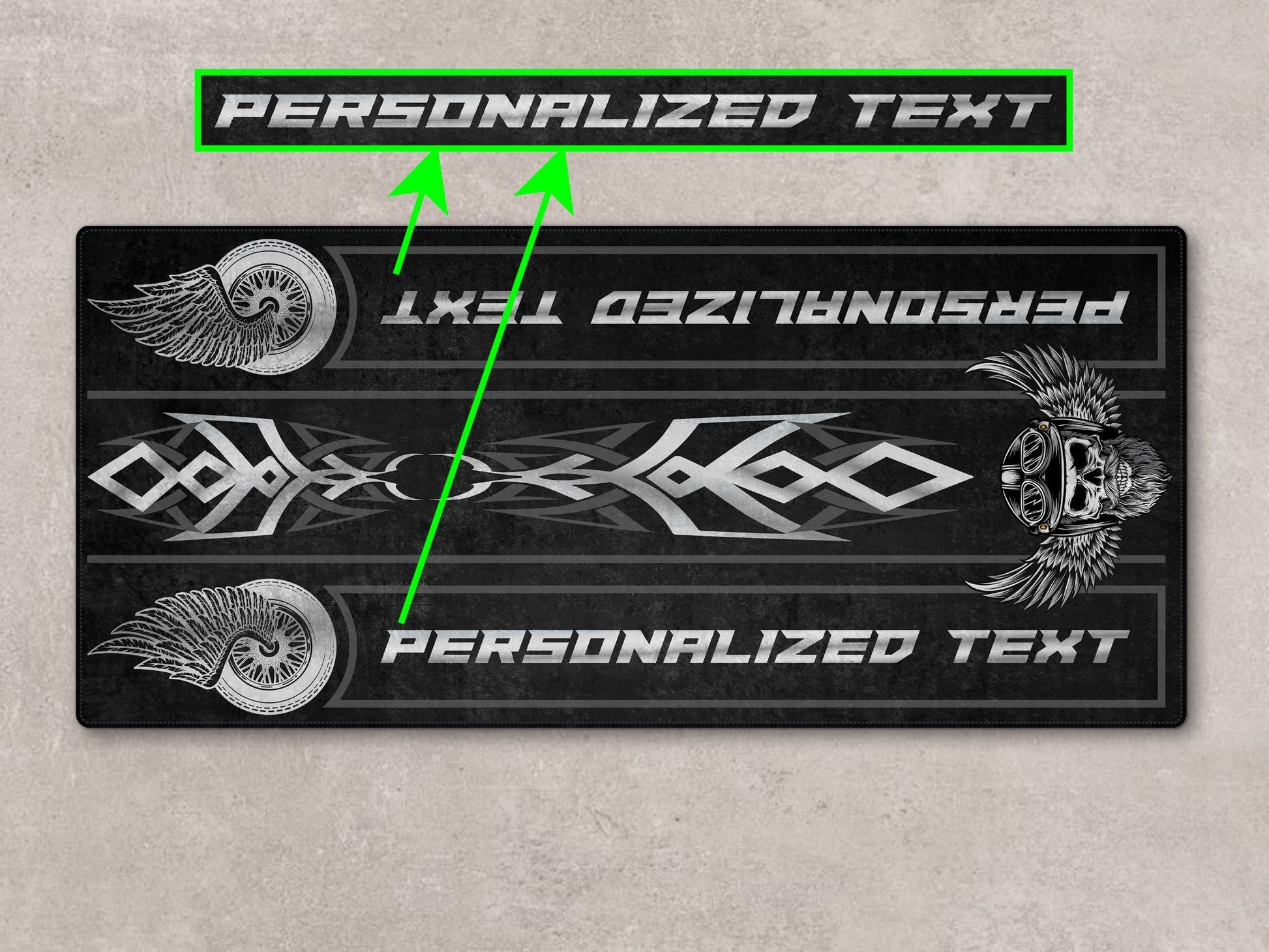 Motorcycle Mat For Cruiser Motorcycle "The Lord of Cool" - MM7308 - Howling Moto