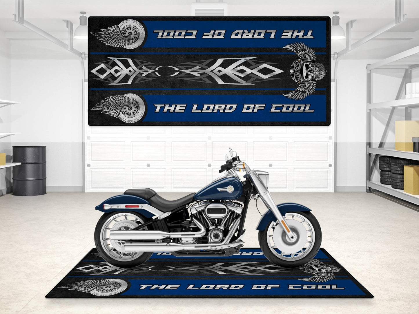 MPM Motorcycle Mat for Cruiser Motorcycle "The Lord of Cool" - MM7308 - Howling Moto